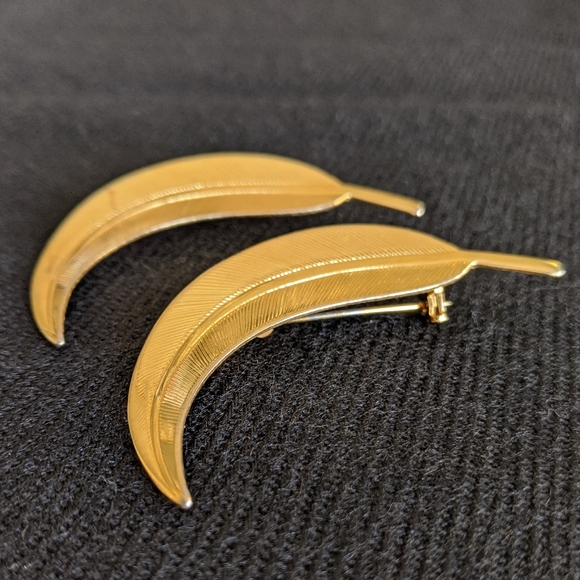 2 Vintage Willow Leaf Pin - Picture 10 of 12